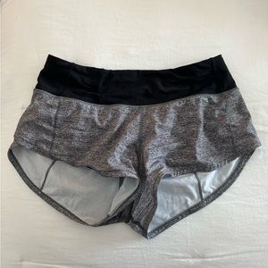 Lululemon Gray Speed Up Shorts 2.5"